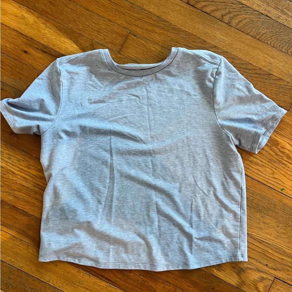 Light blue “Outdoor voices” t-shirt